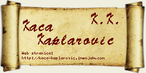 Kaća Kaplarović vizit kartica